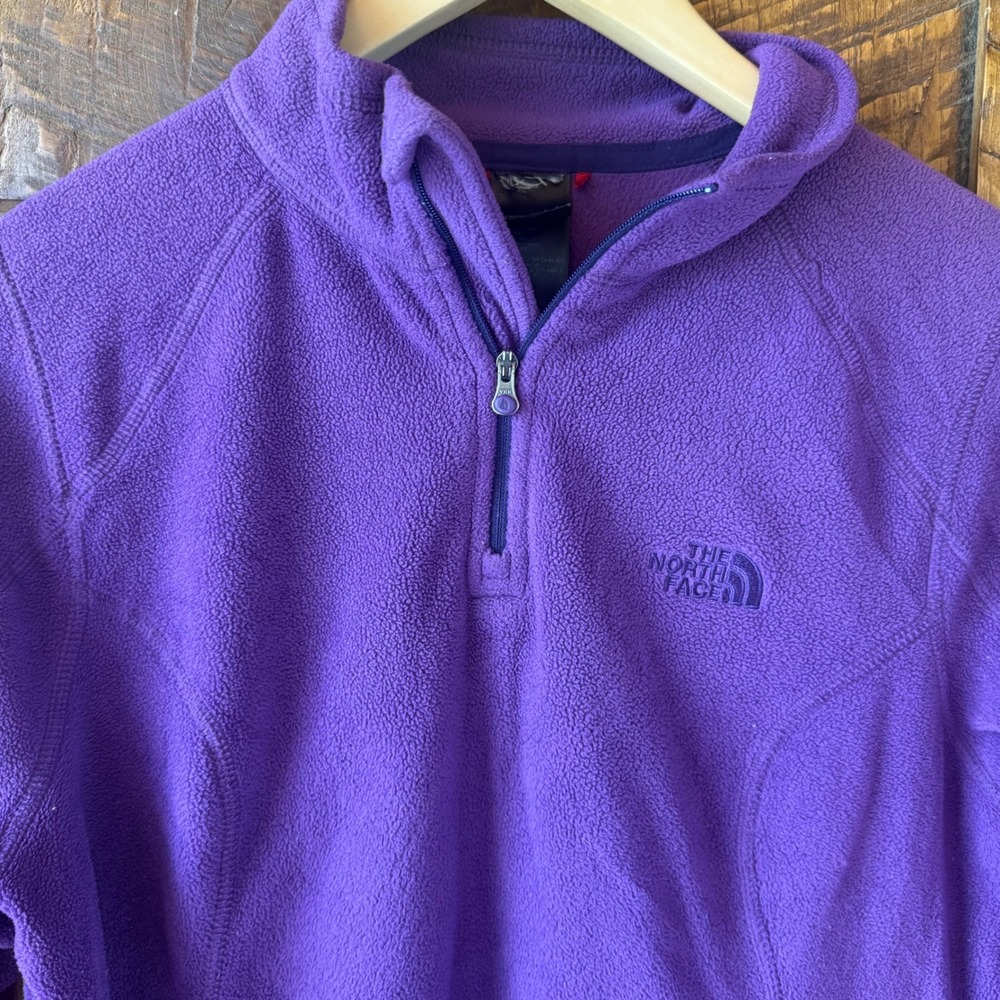 The North Face Fleece Pullover Womens M Purple Zip Polartec Mock Warm Gorpcore